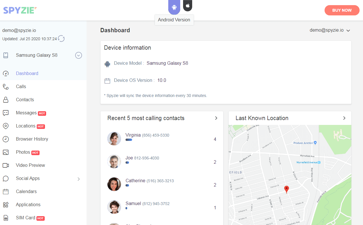 spyzie dashboard