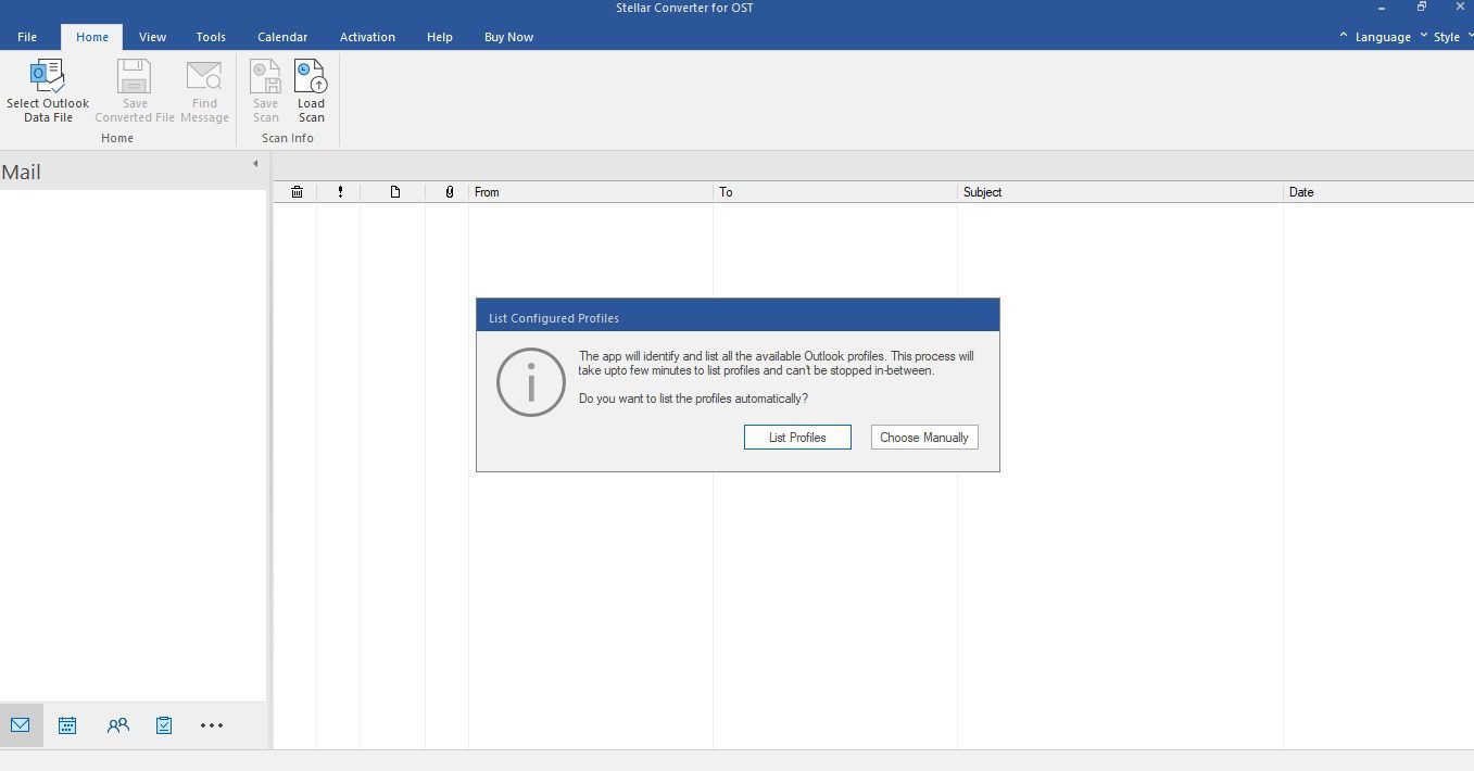 List Configured Profiles for Stellar Converter